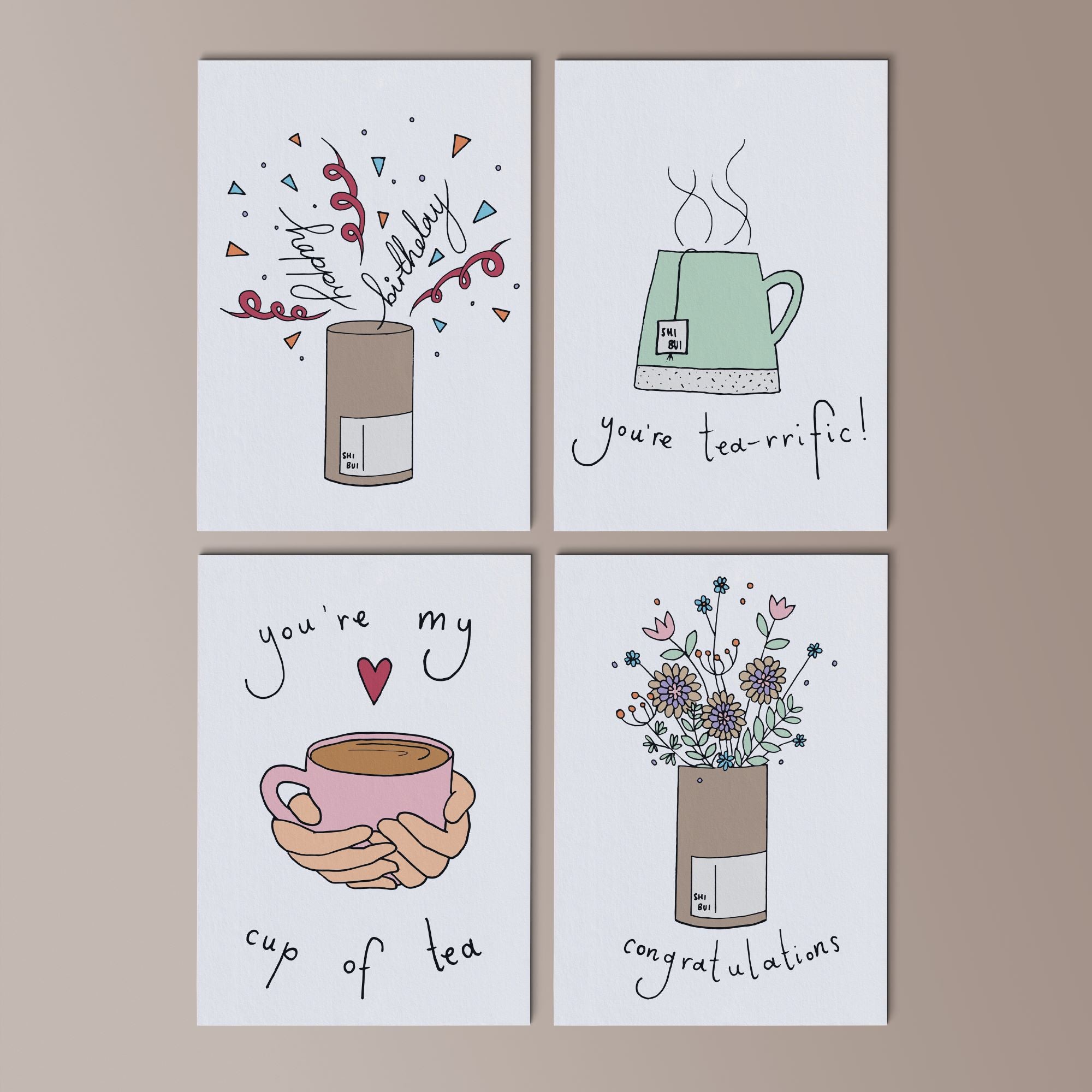 Send a Greetings Card with some tea!